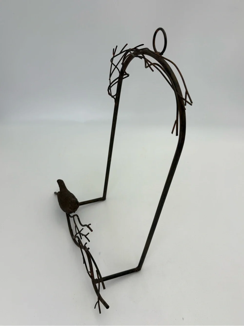 Metal Bird Wall Picture or Plate Hanger 15” tall and 12” wide